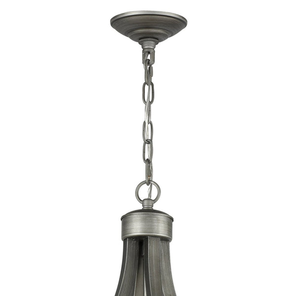 Atlas Renaissance 4-Light Chandelier - Rustic Elegance with Crystal Drops for Timeless Interior Style Weathered Zinc 23'' CL11310-BN