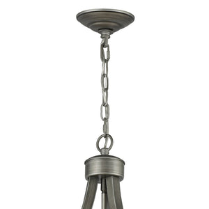 Atlas Renaissance 4-Light Chandelier - Rustic Elegance with Crystal Drops for Timeless Interior Style Weathered Zinc 30'' CL11312-BN