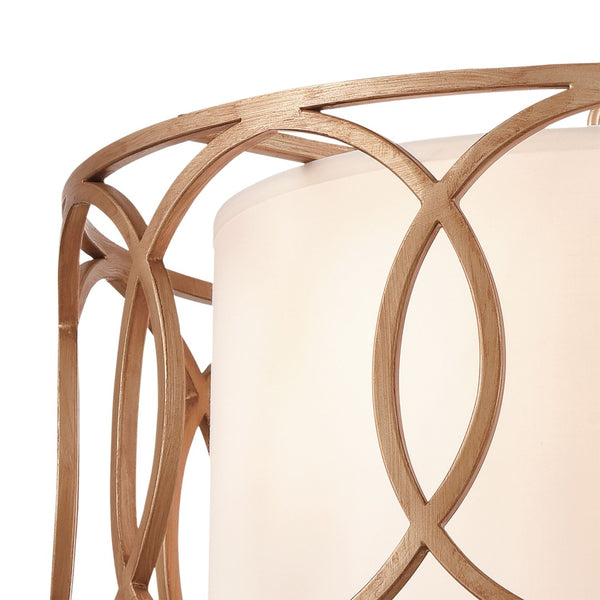 Atlas Ringlets 22" Wide 4-Light Chandelier - Modern Elegance with Soft Illumination for Any Space Golden Silver CL11313-GD