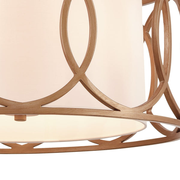 Atlas Ringlets 22" Wide 4-Light Chandelier - Modern Elegance with Soft Illumination for Any Space Golden Silver CL11313-GD