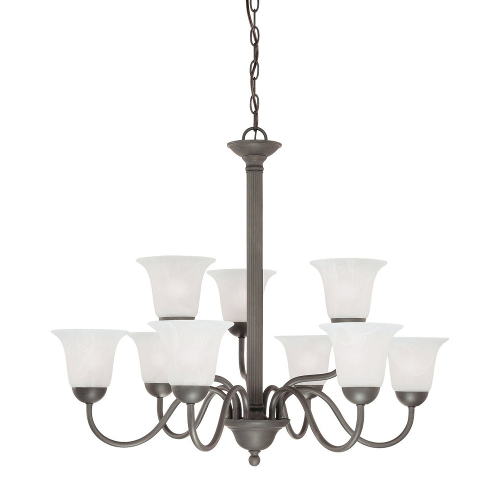 Atlas Riva 32" Wide 9-Light Chandelier - Timeless Painted Bronze Elegance for Classic Interiors CL11314-BZ