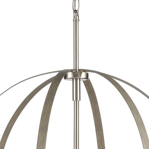 Atlas Rotunde Modern Globe Chandelier - 4-Light Fixture with Elegant Two-Tone Finish for Stylish Spaces Beechwood 26'' CL11318-BN