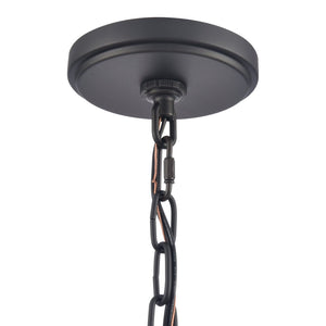Atlas Rydell 24.5" Wide 5-Light Chandelier - Timeless Charm with Woven Shades for Stunning Ambiance Matte Black and Parchment CL11320-BK