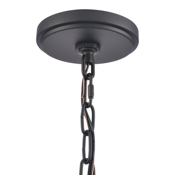 Atlas Rydell 24.5" Wide 5-Light Chandelier - Timeless Charm with Woven Shades for Stunning Ambiance Matte Black and Parchment CL11320-BK