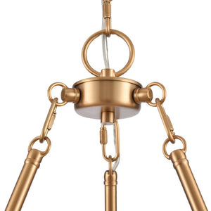 Atlas Rydell 24.5" Wide 5-Light Chandelier - Timeless Charm with Woven Shades for Stunning Ambiance Brushed Gold and Rattan CL11320-GD