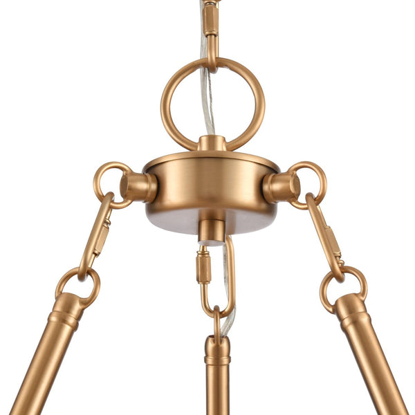 Atlas Rydell 24.5" Wide 5-Light Chandelier - Timeless Charm with Woven Shades for Stunning Ambiance Brushed Gold and Rattan CL11320-GD