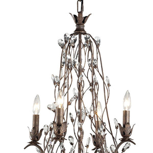 Atlas Sagemore 37'' Wide 12-Light Chandelier - Rustic Bronzed Elegance with Crystal Accents & Vines CL11321-BZ