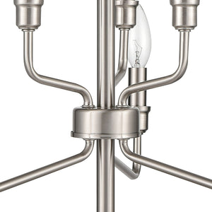 Atlas Saginaw 6-Light Chandelier - Elegant French Country Design for Dining Rooms and Living Spaces Satin Nickel 18'' CL11322-NK