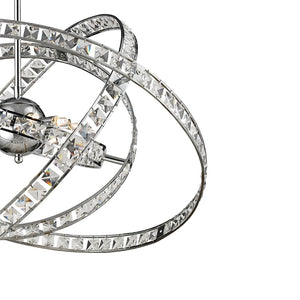 Atlas Saturn 24" Wide 6-Light Chandelier - Polished Chrome Finish, Celestial Design for Modern Interiors CL11324-CH