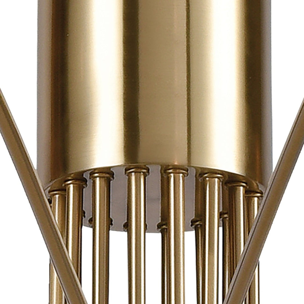 Atlas Scarab 47'' Wide 8-Light Chandelier - Handcrafted Satin Brass Design for Stunning Indoor Ambiance CL11325-BS