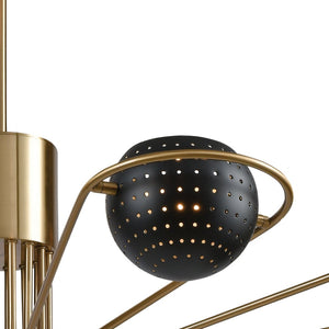 Atlas Scarab 47'' Wide 8-Light Chandelier - Handcrafted Satin Brass Design for Stunning Indoor Ambiance CL11325-BS