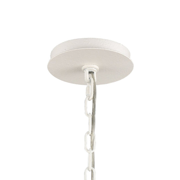 Atlas Sea Urchin Chandelier - Coastal-Inspired 4-Light Starburst Fixture with Textured Oceanic Details White Coral 20'' CL11326-WH