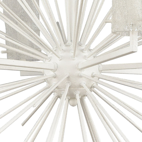 Atlas Sea Urchin Chandelier - Coastal-Inspired 4-Light Starburst Fixture with Textured Oceanic Details White Coral 27'' CL11327-WH