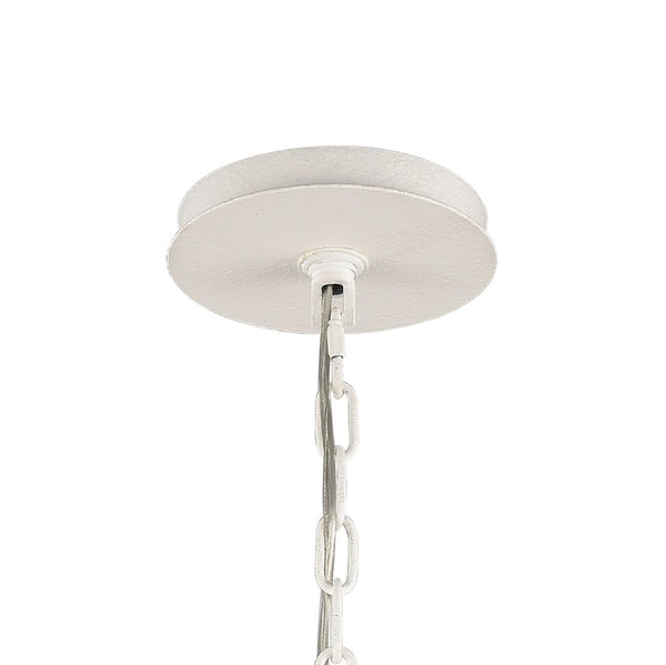 Atlas Sea Urchin Chandelier - Coastal-Inspired 4-Light Starburst Fixture with Textured Oceanic Details White Coral 27'' CL11327-WH