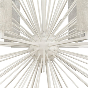 Atlas Sea Urchin Chandelier - Coastal-Inspired 4-Light Starburst Fixture with Textured Oceanic Details White Coral 34'' CL11328-WH