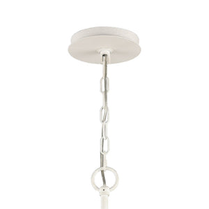 Atlas Sea Urchin Chandelier - Coastal-Inspired 4-Light Starburst Fixture with Textured Oceanic Details White Coral 34'' CL11328-WH