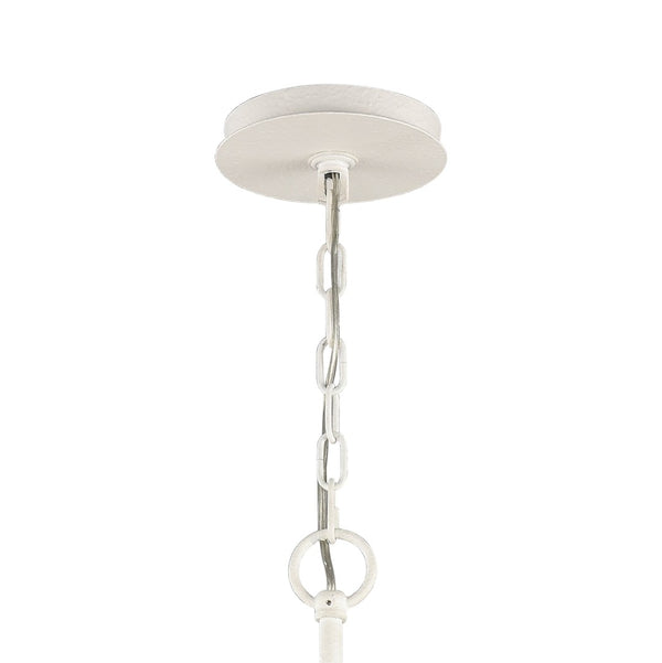 Atlas Sea Urchin Chandelier - Coastal-Inspired 4-Light Starburst Fixture with Textured Oceanic Details White Coral 34'' CL11328-WH