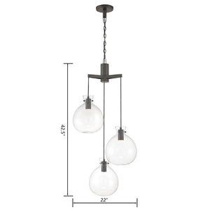 Atlas Selina 22" Wide LED Chandelier in Oil Rubbed Bronze - Elegant Modern Lighting for Home Decor CL11329-BZ