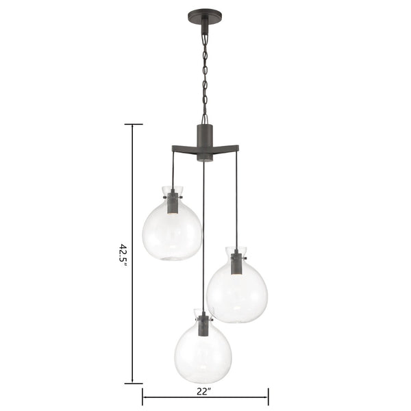 Atlas Selina 22" Wide LED Chandelier in Oil Rubbed Bronze - Elegant Modern Lighting for Home Decor CL11329-BZ