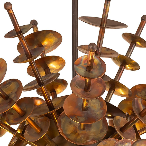 Atlas Sigma Midcentury Starburst 4-Light Chandelier in Autumn Brass – Stunning Interior Illumination Fixture CL11331-BS
