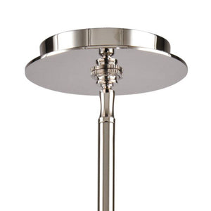 Atlas Solara 6-Light Chandelier - Modern Elegance with Dynamic Wood Spindles for Contemporary Spaces Polished Nickel 28'' CL11336-NK