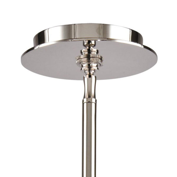 Atlas Solara 6-Light Chandelier - Modern Elegance with Dynamic Wood Spindles for Contemporary Spaces Polished Nickel 28'' CL11336-NK