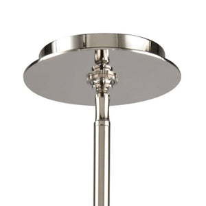 Atlas Solara 6-Light Chandelier - Modern Elegance with Dynamic Wood Spindles for Contemporary Spaces Polished Nickel 44'' CL11337-NK