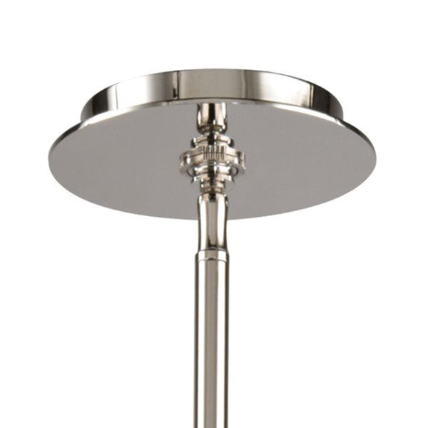 Atlas Solara 6-Light Chandelier - Modern Elegance with Dynamic Wood Spindles for Contemporary Spaces Polished Nickel 44'' CL11337-NK