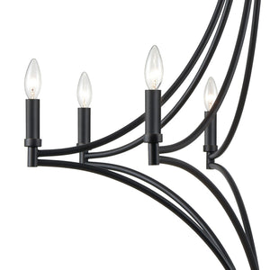 Atlas Spanish Villa 6-Light Chandelier - Elegant Mediterranean Design for Stunning Indoor Illumination Charcoal 36'' CL11340-BK