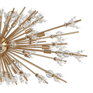 Atlas Starburst Chandelier - 15-Light Mid-Century Modern Design for Stunning Indoor Illumination & Style Satin Brass 48'' CL11349-BS