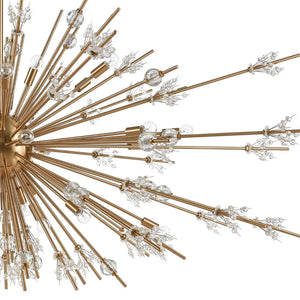 Atlas Starburst Chandelier - 15-Light Mid-Century Modern Design for Stunning Indoor Illumination & Style Satin Brass 72'' CL11350-BS