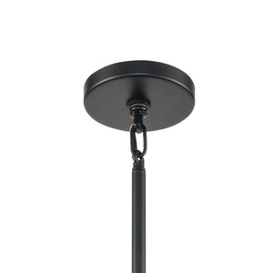 Atlas Stone Manor 27" Wide Six-Light Chandelier - Elegant Matte Black Design for Modern & Classic Spaces CL11351-BK
