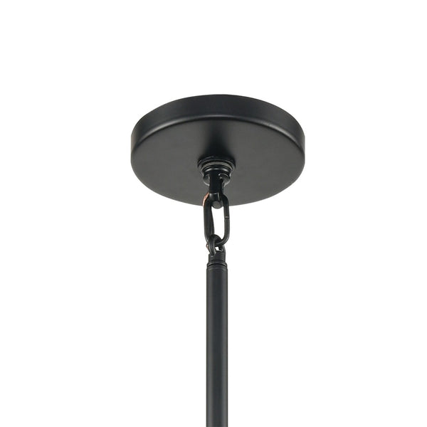 Atlas Stone Manor 27" Wide Six-Light Chandelier - Elegant Matte Black Design for Modern & Classic Spaces CL11351-BK