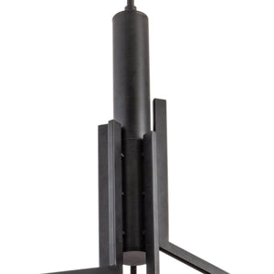 Atlas Stripe 10-Light Chandelier - Bold Contemporary Design with Dual Glass Shades for Modern Spaces Matte Black CL11352-BK