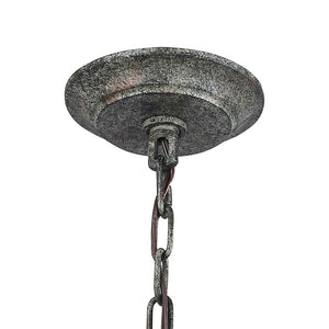 Atlas Summerton 4-Light Chandelier - Coastal Charm with Graywashed Wood Frame and Elegant Bead Detailing Washed Gray 18'' CL11354-GY