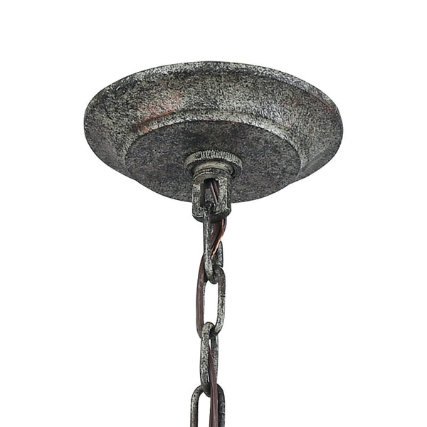 Atlas Summerton 4-Light Chandelier - Coastal Charm with Graywashed Wood Frame and Elegant Bead Detailing Washed Gray 18'' CL11354-GY
