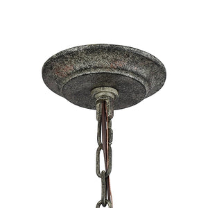 Atlas Summerton 4-Light Chandelier - Coastal Charm with Graywashed Wood Frame and Elegant Bead Detailing Washed Gray 24'' CL11355-GY