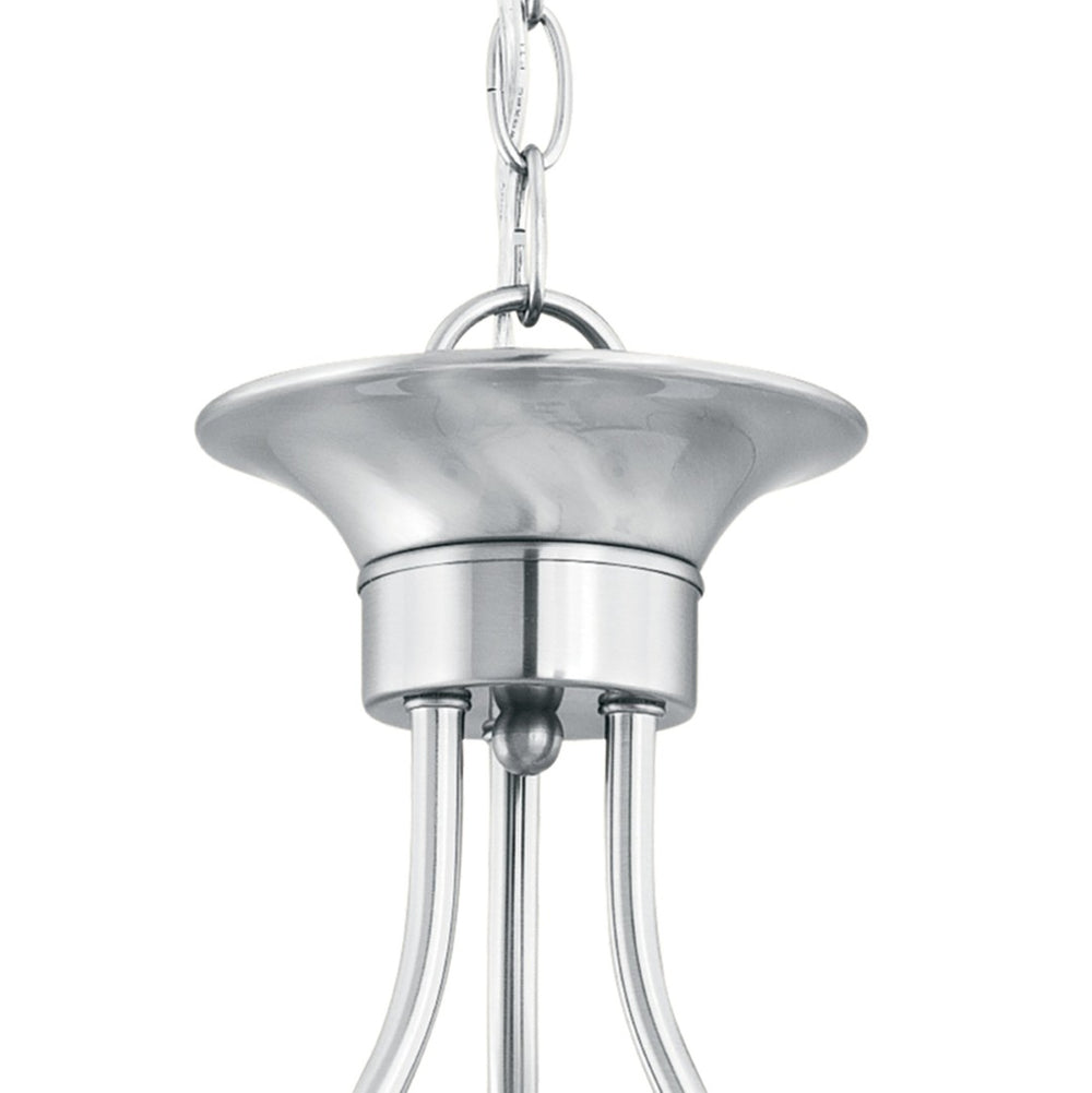 Atlas Tahoe 3-Light Chandelier - Elegant Traditional Design with Bell Glass Shades for Inviting Ambiance Brushed Nickel 19'' CL11357-NK