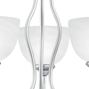 Atlas Tahoe 3-Light Chandelier - Elegant Traditional Design with Bell Glass Shades for Inviting Ambiance Brushed Nickel 19'' CL11357-NK