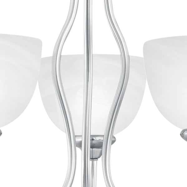 Atlas Tahoe 3-Light Chandelier - Elegant Traditional Design with Bell Glass Shades for Inviting Ambiance Brushed Nickel 19'' CL11357-NK