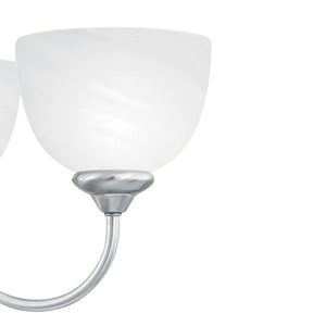 Atlas Tahoe 3-Light Chandelier - Elegant Traditional Design with Bell Glass Shades for Inviting Ambiance Brushed Nickel 19'' CL11357-NK