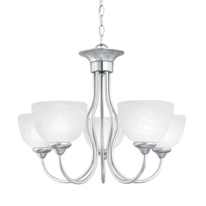 Atlas Tahoe 3-Light Chandelier - Elegant Traditional Design with Bell Glass Shades for Inviting Ambiance Brushed Nickel 24'' CL11358-NK