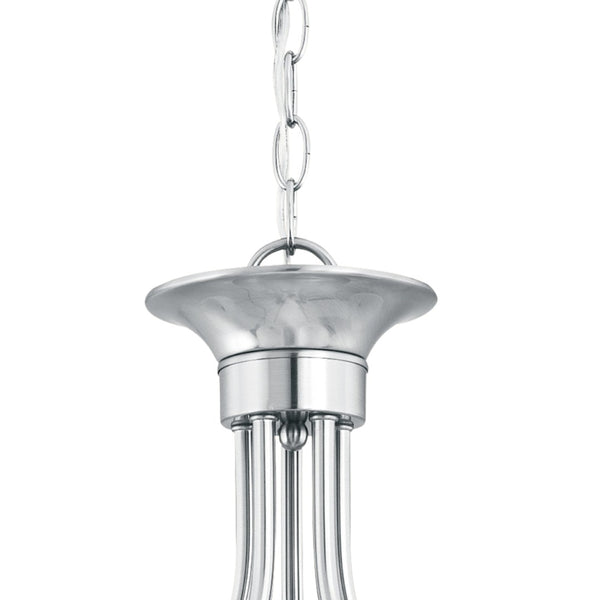 Atlas Tahoe 3-Light Chandelier - Elegant Traditional Design with Bell Glass Shades for Inviting Ambiance Brushed Nickel 24'' CL11358-NK