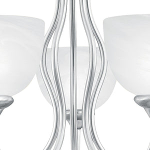 Atlas Tahoe 3-Light Chandelier - Elegant Traditional Design with Bell Glass Shades for Inviting Ambiance Brushed Nickel 24'' CL11358-NK