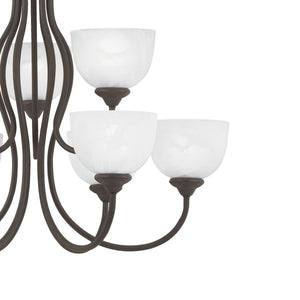 Atlas Tahoe 30" Wide 9-Light Chandelier - Elegant Traditional Design with Bell Shades for Timeless Charm Painted Bronze CL11359-BZ