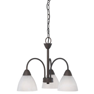 Atlas Tia 3-Light Chandelier - Elegant Transitional Design for Dining Rooms, Kitchens, and Living Spaces Painted Bronze 17.75'' CL11360-BZ