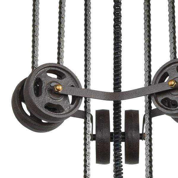 Atlas Torque 36" Wide 6-Light Chandelier - Industrial Vintage Charm with Adjustable Height for Any Space CL11363-BZ