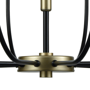 Atlas Transatlantique 34" Wide 10-Light Chandelier - Victorian Elegance with Modern Minimalist Touches CL11364-BK