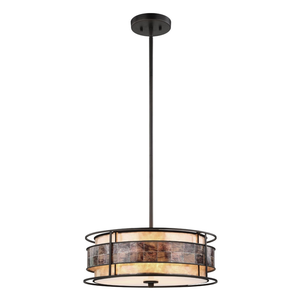 Atlas Tremont 18'' Wide 3-Light Chandelier - Elegant Tiffany Bronze with Mica Shades for Modern Spaces CL11370-BZ