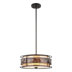 Atlas Tremont 18'' Wide 3-Light Chandelier - Elegant Tiffany Bronze with Mica Shades for Modern Spaces CL11370-BZ